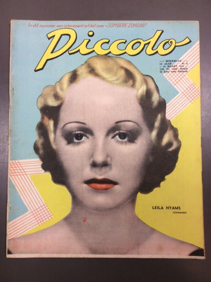 PICCOLO magazine side cover Issue 8 14 March 1937
