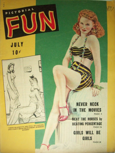PICTORIAL MOVIE FUN magazine cover  Vol 2 # 5 July 1942