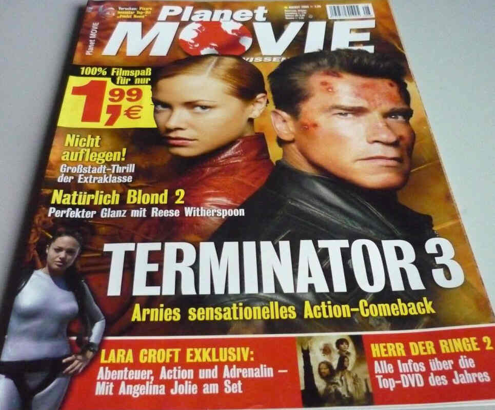 PLANET MOVIE magazine cover August 2003