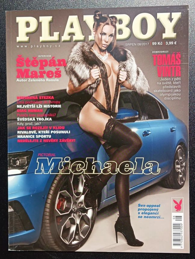PLAYBOY CZECH magazine side cover  August 2017