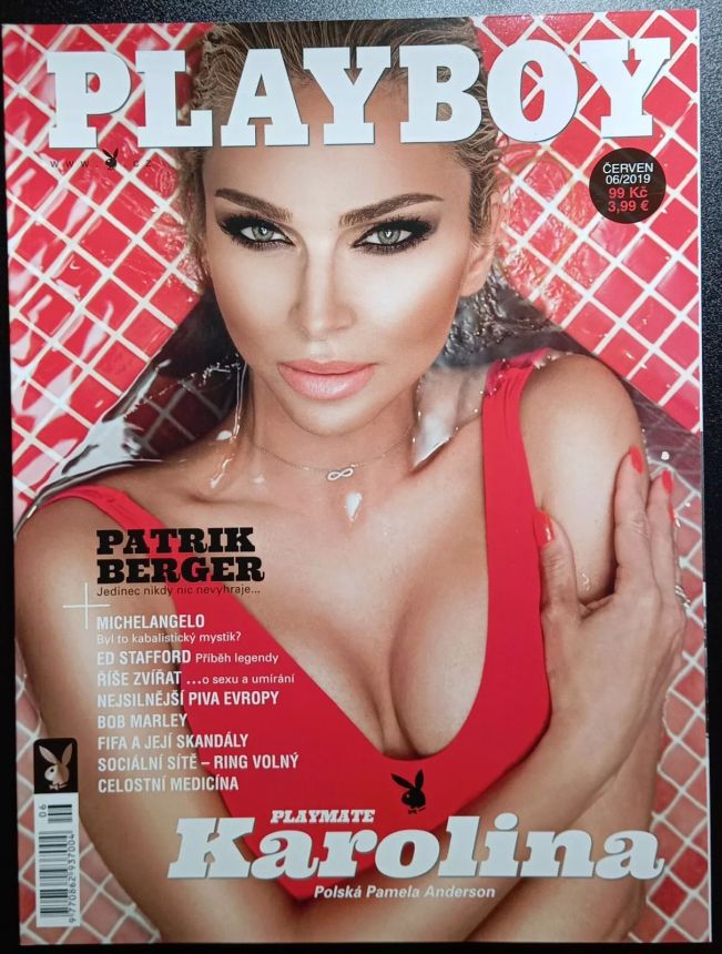 PLAYBOY CZECH magazine side cover  June 2019