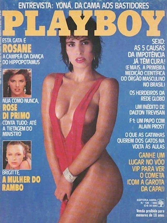 PLAYBOY (BR) magazine side cover  March 1986
