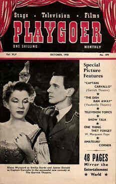 PLAYGOER magazine cover October 1950