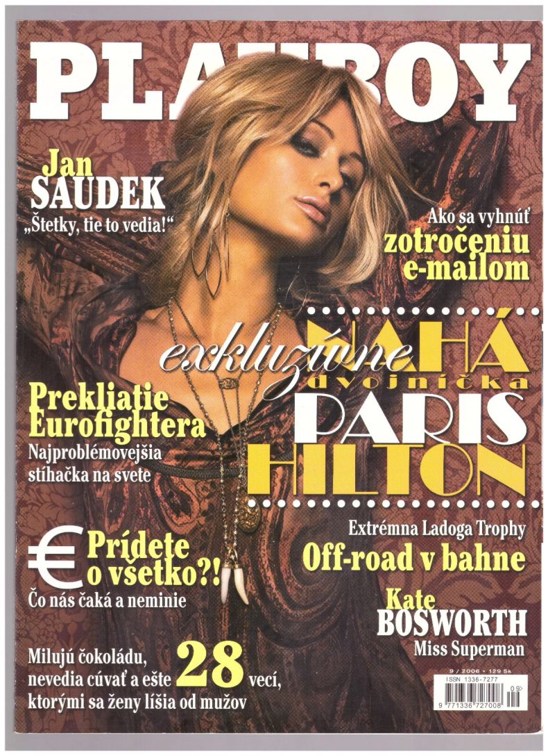 PLAYBOY SLOVAKIA magazine side cover  September 2006