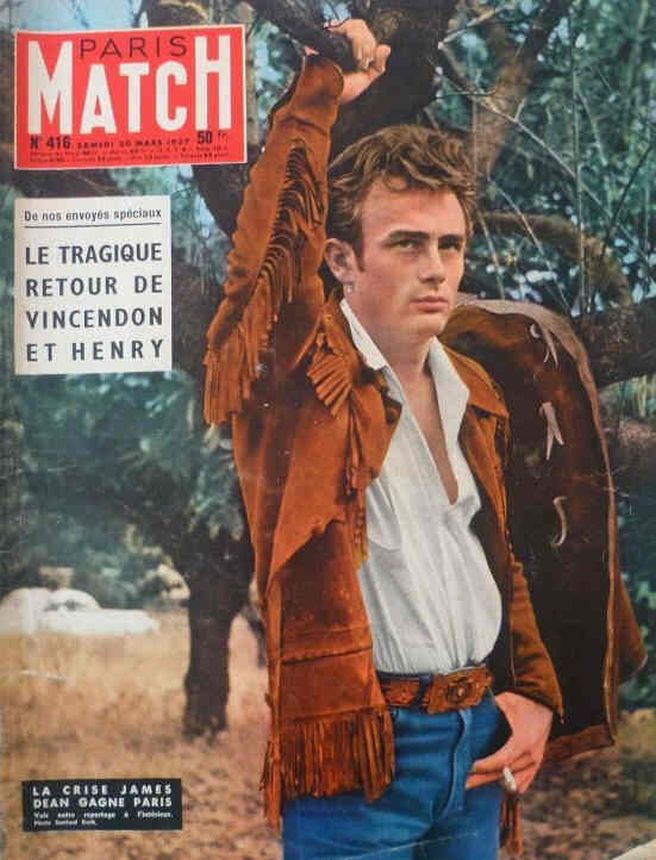 PARIS MATCH magazine side cover Issue 416 30 March 1957