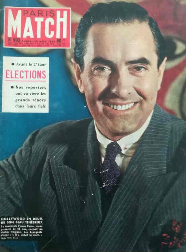 PARIS MATCH magazine side cover Issue 503 29 November 1958