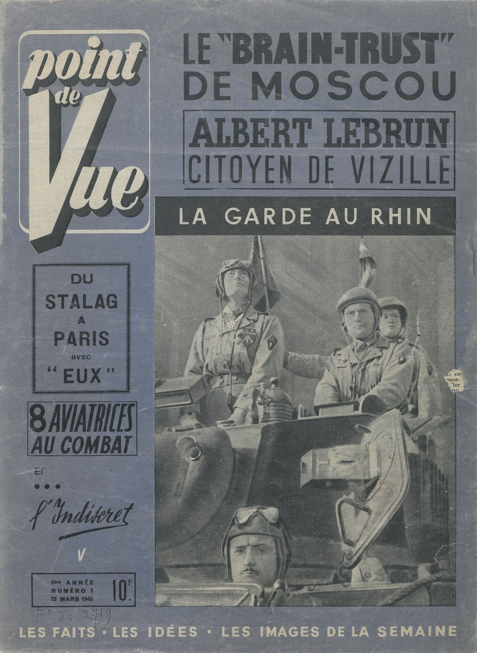 POINT DE VUE magazine cover Issue 1 23 March 1945