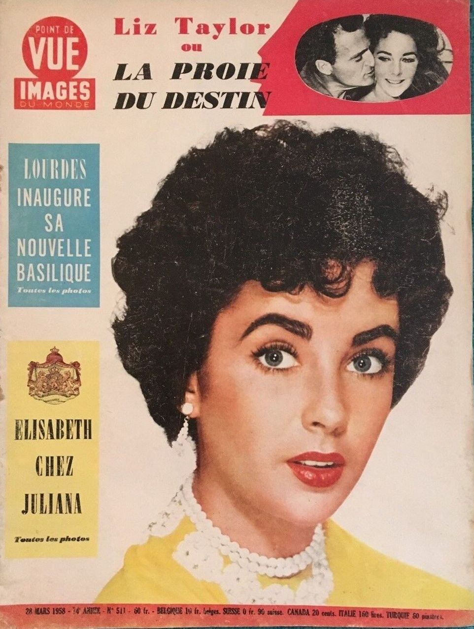 POINT DE VUE magazine cover Issue 511 28 March 1958