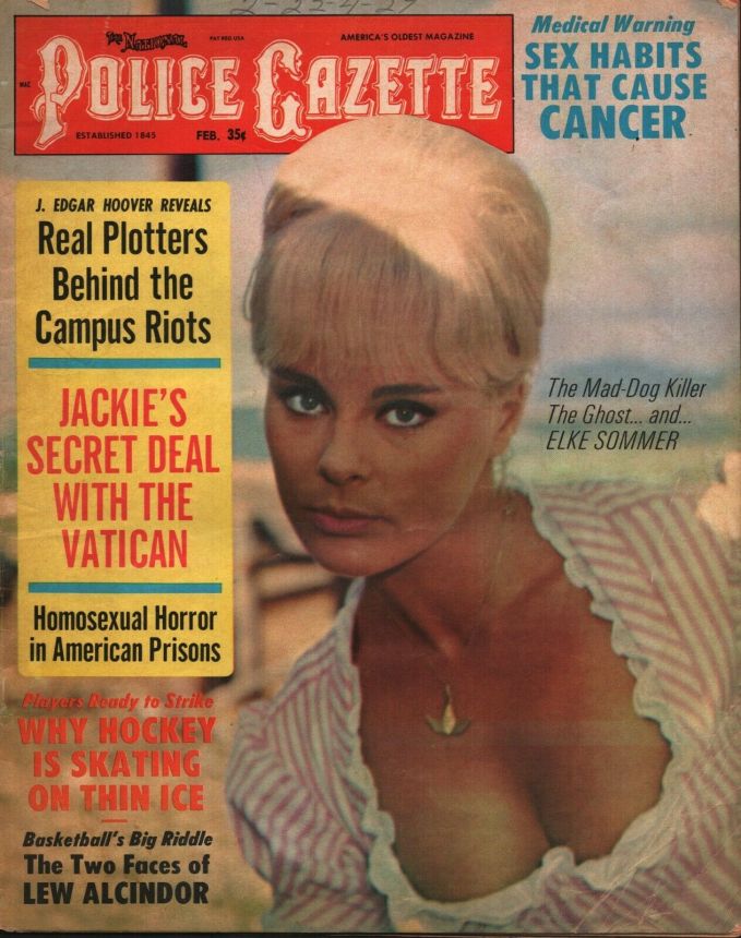 NATIONAL POLICE GAZETTE magazine side cover  February 1970