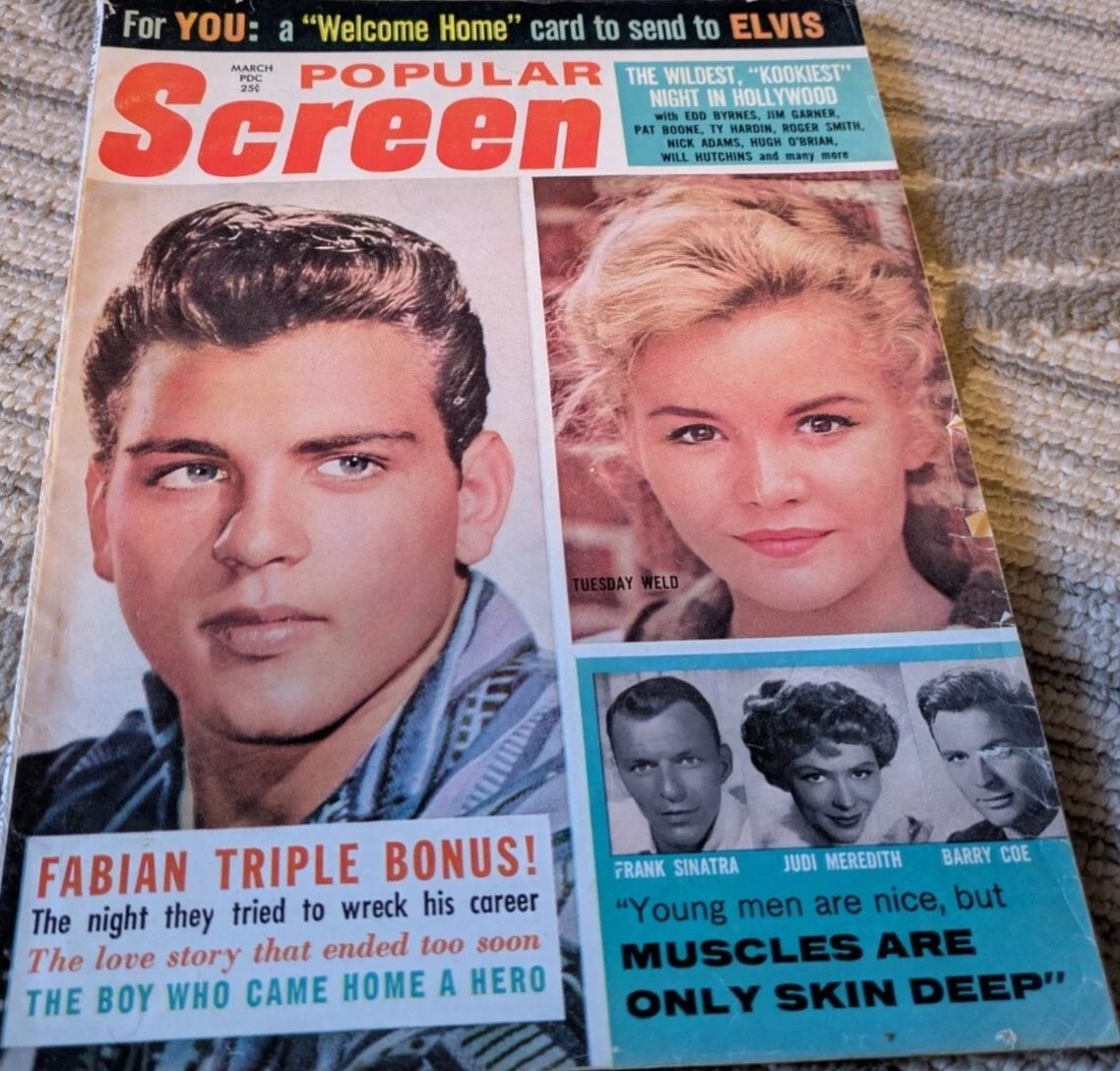 POPULAR SCREEN (1959) magazine side cover  March 1960