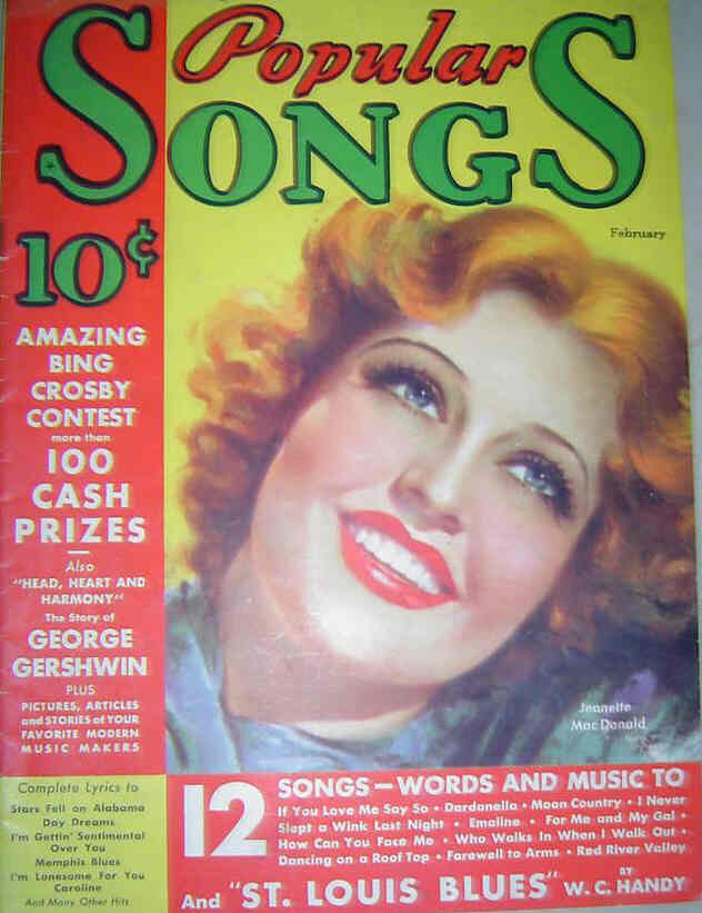 POPULAR SONGS magazine cover  February 1935