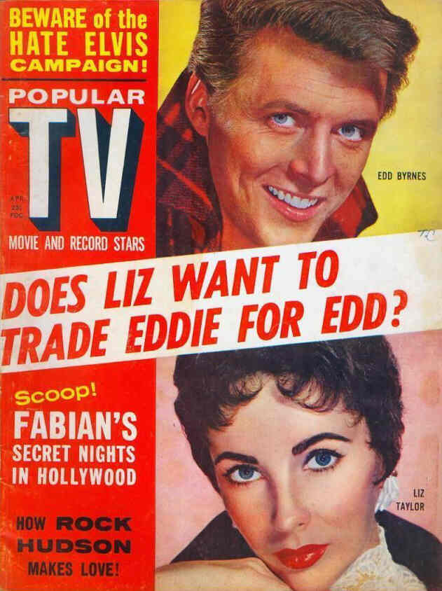 POPULAR TV MOVIE AND RECORD STARS magazine side cover Issue 6  April 1960