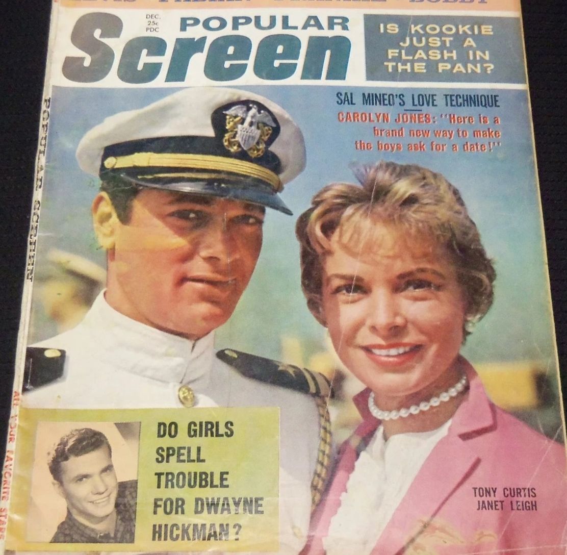POPULAR SCREEN (1959) magazine side cover Issue 3 December 1959
