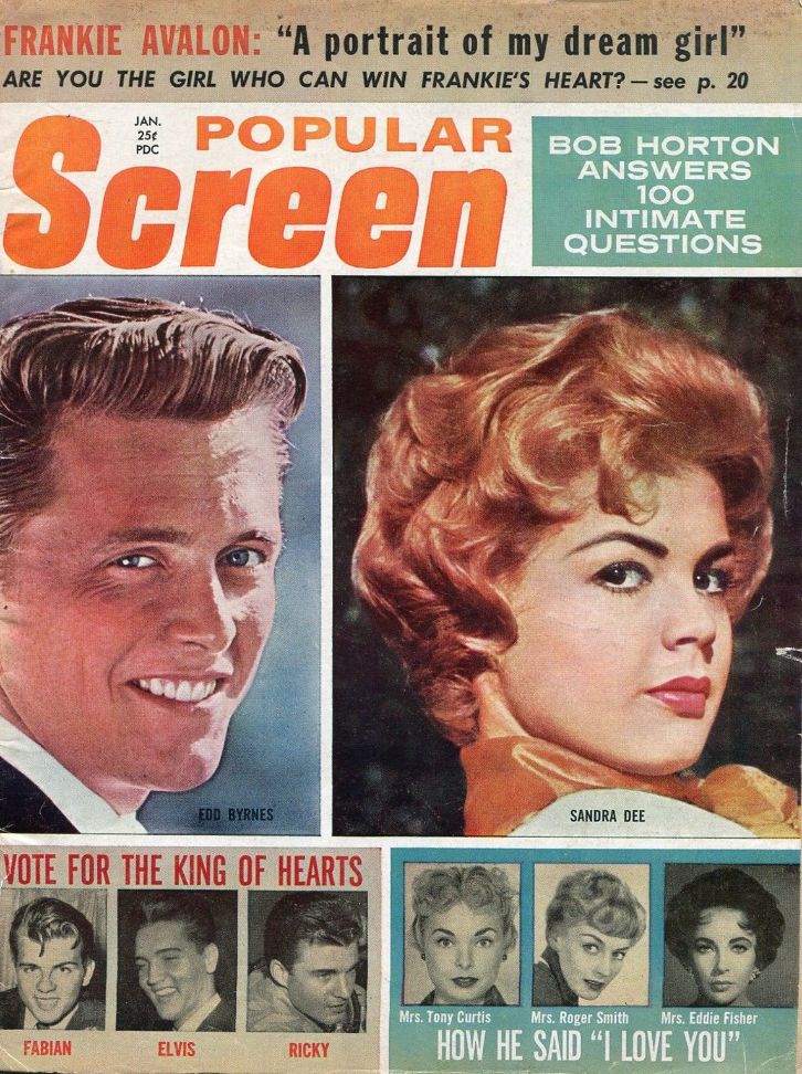 POPULAR SCREEN (1959) magazine side cover January 1960