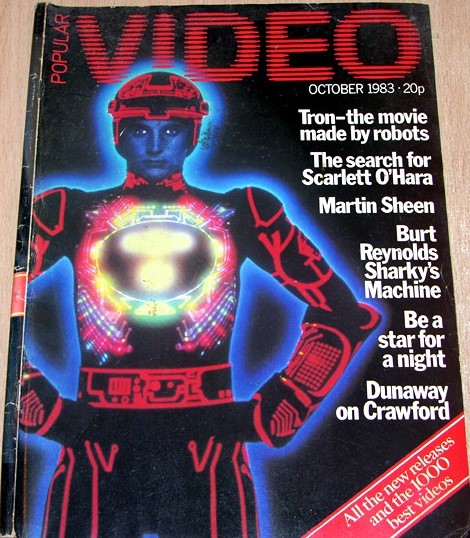 POPULAR VIDEO magazine side cover  October 1983