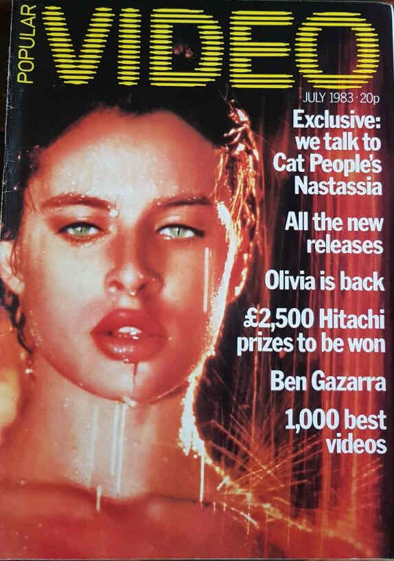 POPULAR VIDEO magazine side cover  July 1983
