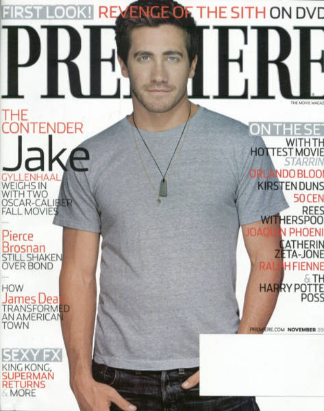 PREMIERE magazine side cover Issue 222 November 2005