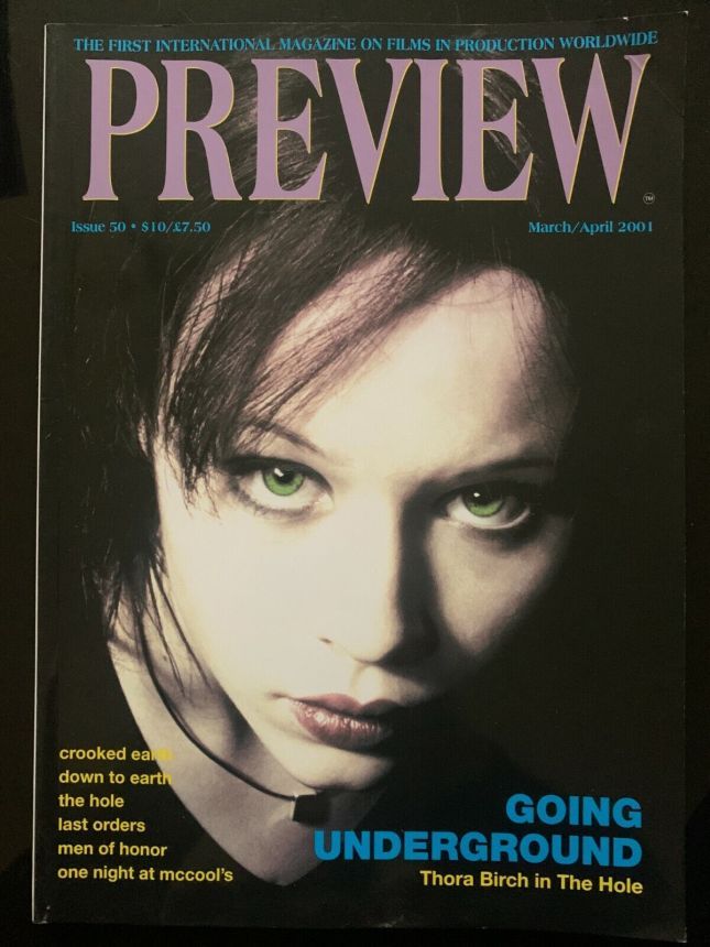 PREVIEW magazine cover Issue 50 March/April 2001