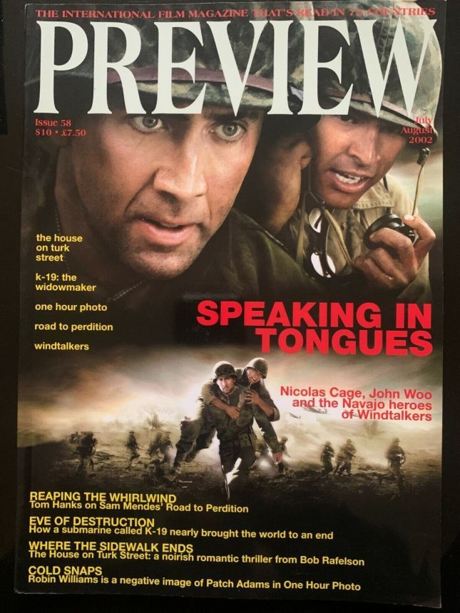 PREVIEW magazine cover Issue 58 July/August 2002