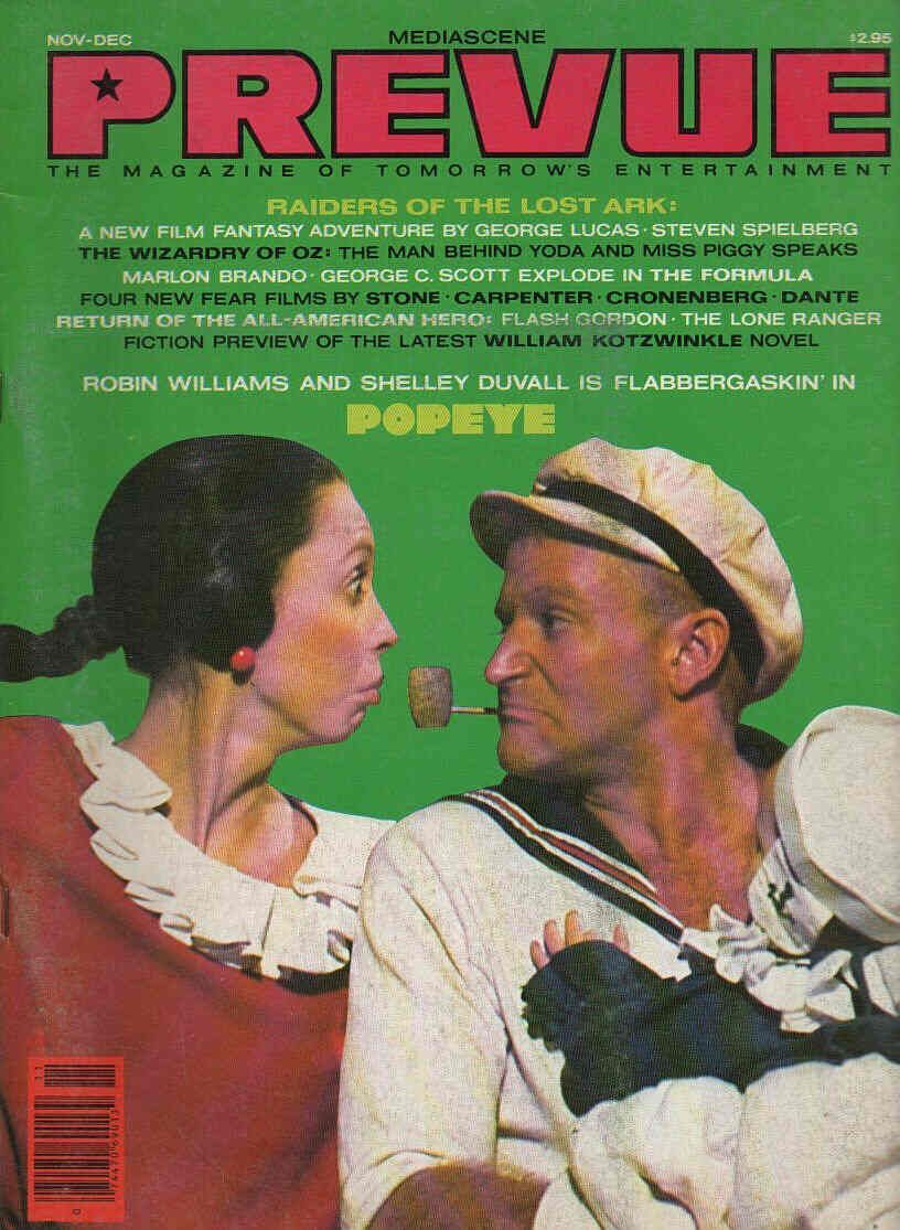 PREVUE magazine cover Issue 43 November/December 1980