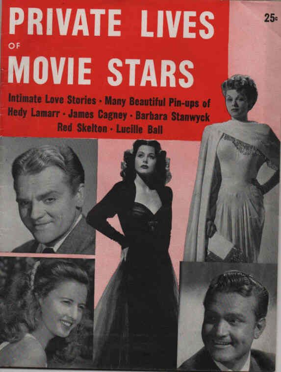 PRIVATE LIVES OF MOVIE STARS magazine cover  1945