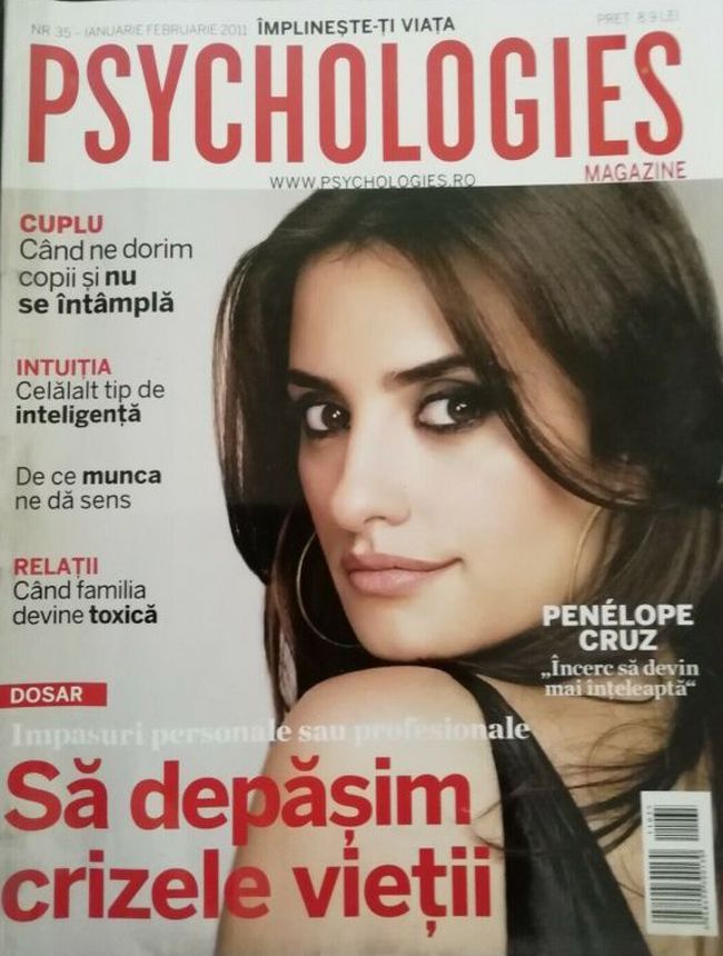 PSYCHOLOGIES magazine side cover Issue 35  January/February 2011