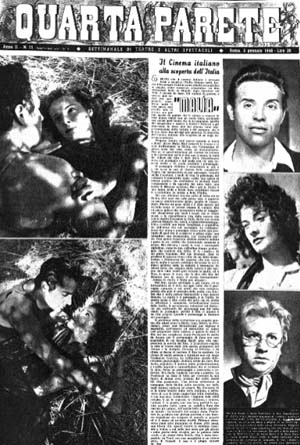 QUARTA PARETE magazine side cover Issue 11 3 January 1946