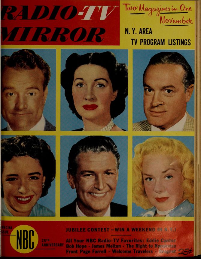 TV RADIO MIRROR magazine side cover  November 1951