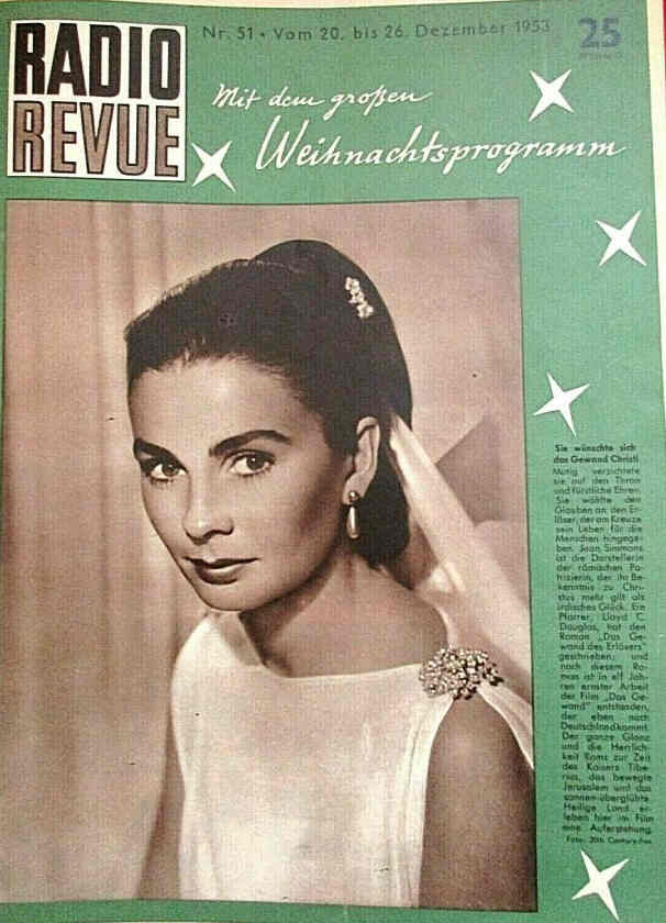 RADIO REVUE magazine side cover Issue 51 20 December 1953