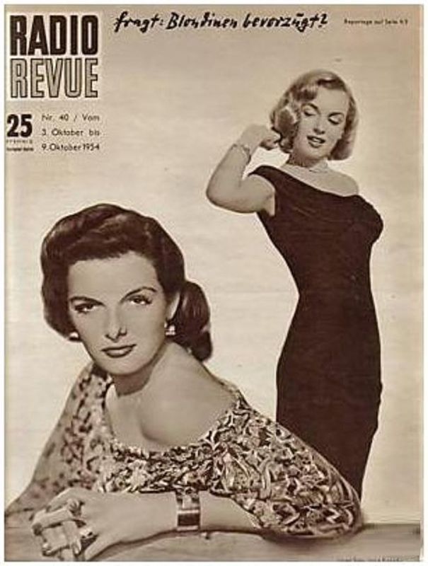 RADIO REVUE magazine side cover Issue 40 9 October 1954