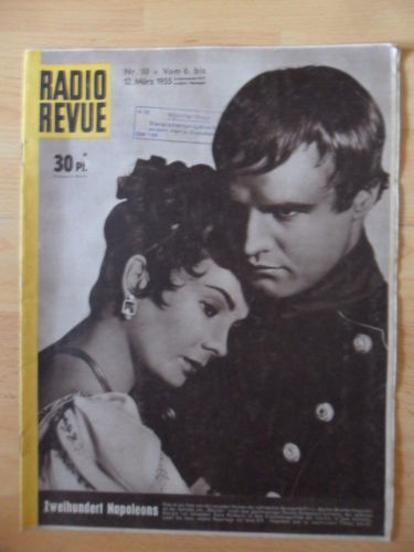 RADIO REVUE magazine side cover Issue 10 6 March 1955