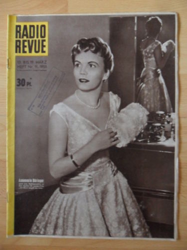 RADIO REVUE magazine side cover Issue 11 13 March 1955
