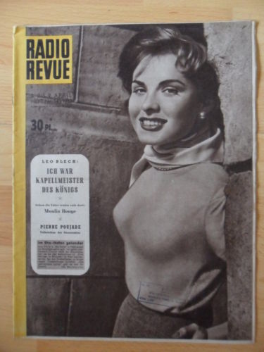 RADIO REVUE magazine side cover Issue 14 3 April 1955