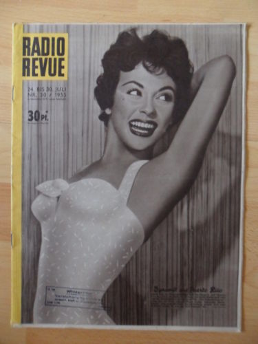 RADIO REVUE magazine side cover Issue 30 24 July 1955