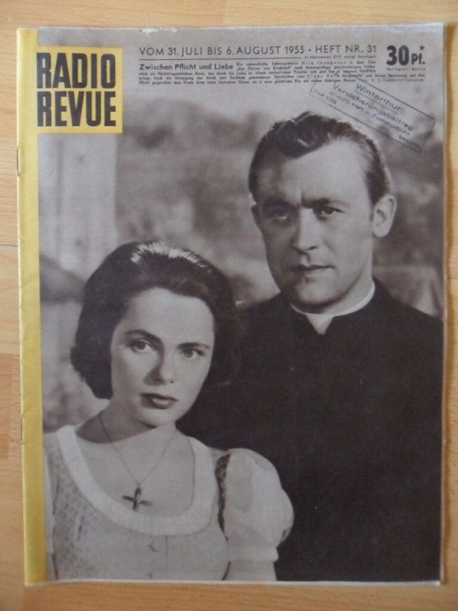 RADIO REVUE (AT) magazine side cover 31 July 1955