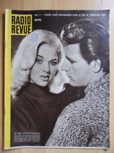 RADIO REVUE magazine side cover Issue 7 19 February 1956