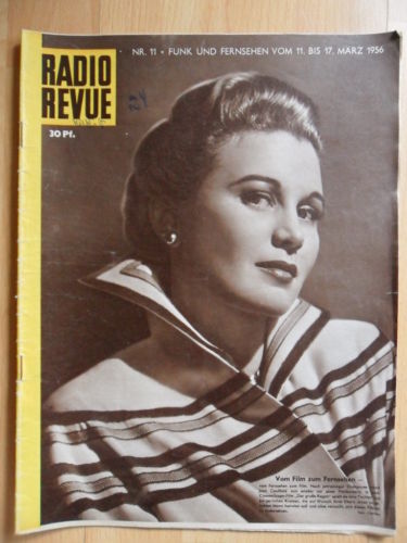 RADIO REVUE magazine side cover Issue 11 11 March 1956
