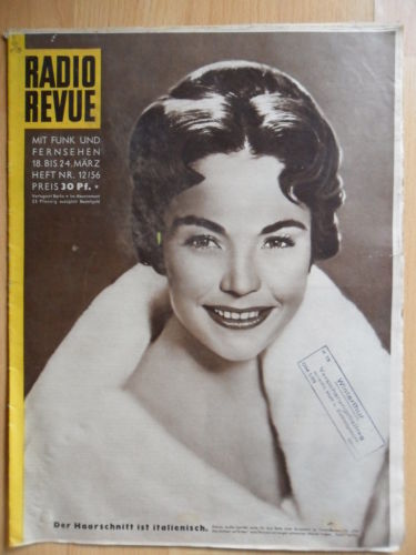 RADIO REVUE magazine side cover Issue 12 18 March 1956