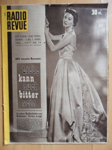 RADIO REVUE magazine side cover Issue 14 1 April 1956