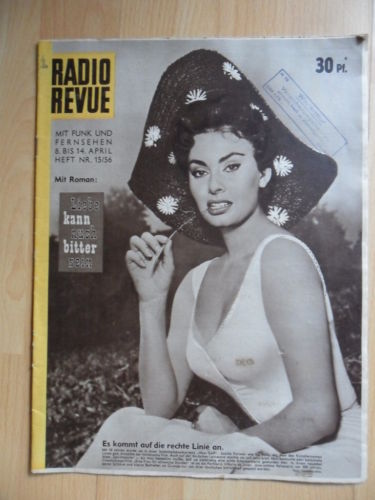 RADIO REVUE magazine side cover Issue 15 8 April 1956