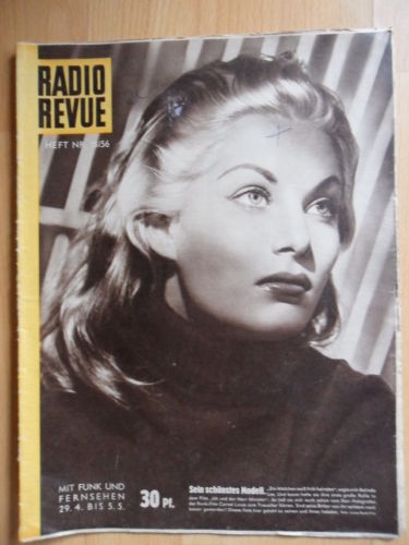 RADIO REVUE magazine side cover Issue 18 29 April 1956