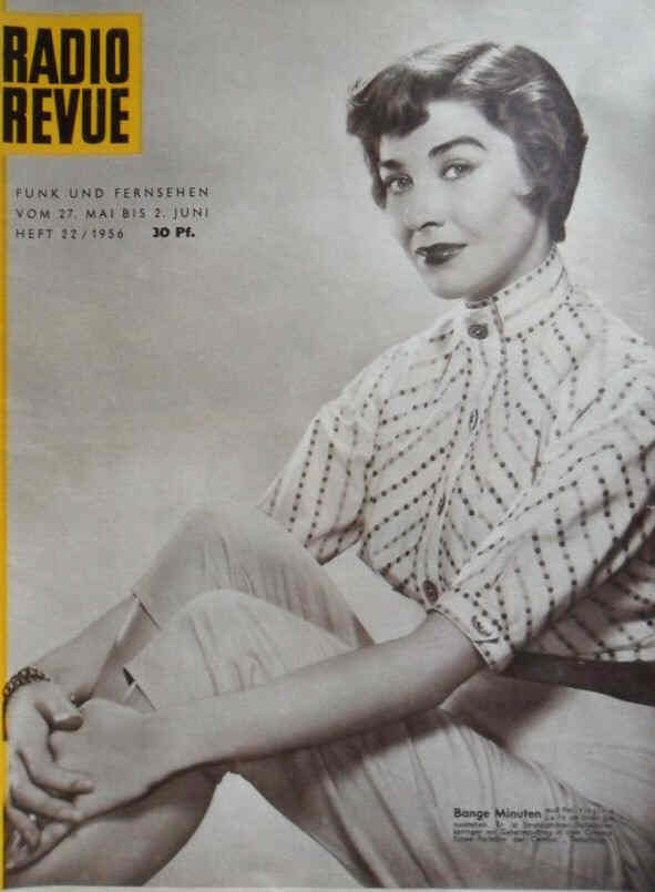 RADIO REVUE magazine side cover Issue 22 27 May 1956
