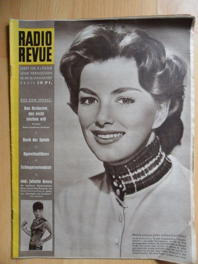 RADIO REVUE magazine side cover Issue 4 20 January 1957