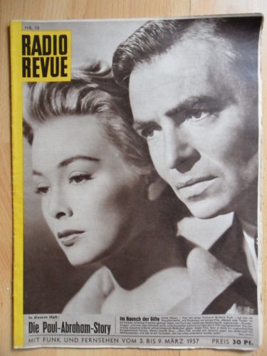 RADIO REVUE magazine side cover Issue 10 3 March 1957
