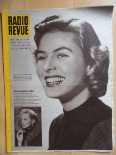 RADIO REVUE magazine side cover Issue 13 24 March 1957
