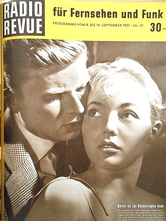 RADIO REVUE magazine side cover Issue 37 14 September 1957
