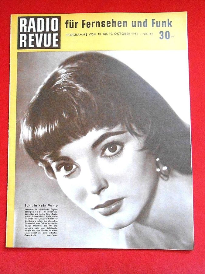 RADIO REVUE magazine side cover Issue 42 19 October 1957