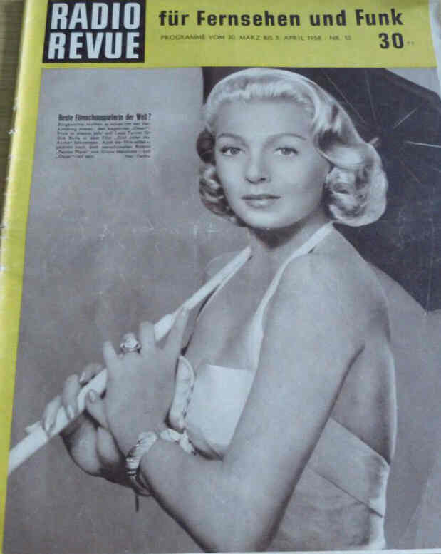 RADIO REVUE magazine side cover Issue 13 30 March 1958