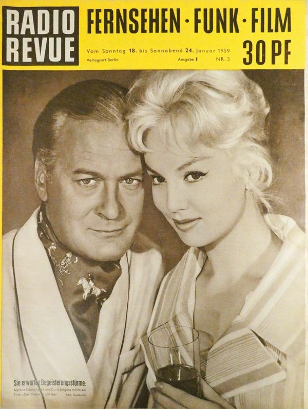 RADIO REVUE magazine side cover Issue 3 18 January 1959