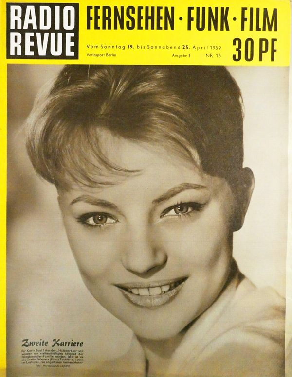 RADIO REVUE magazine side cover Issue 16 19 April 1959